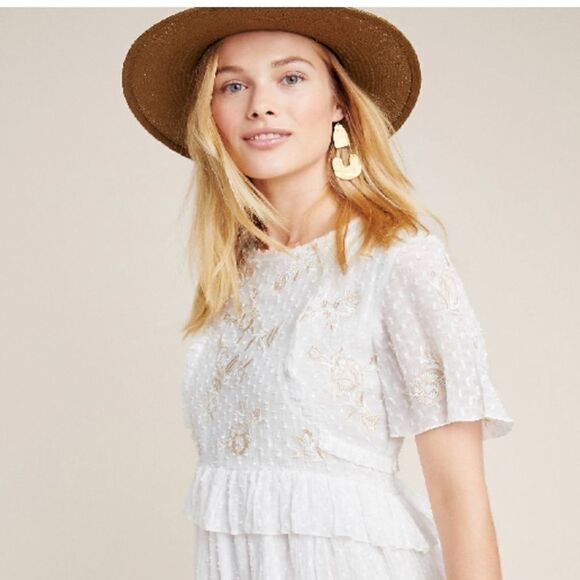 💯 ANTHROPOLOGIE Basilia Embroidered Tunic - Picture 2 of 2